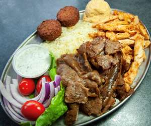 Gyros Chicken Falafel Platter 