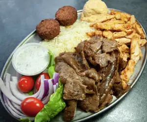 Gyros Chicken Falafel Platter 