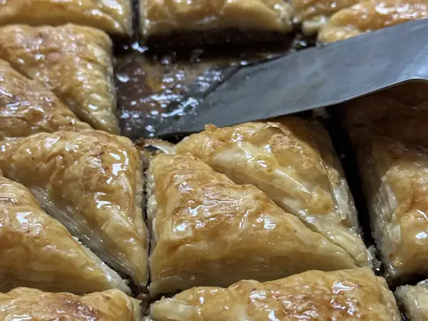 delicious baklava from Cafe Mediterano.